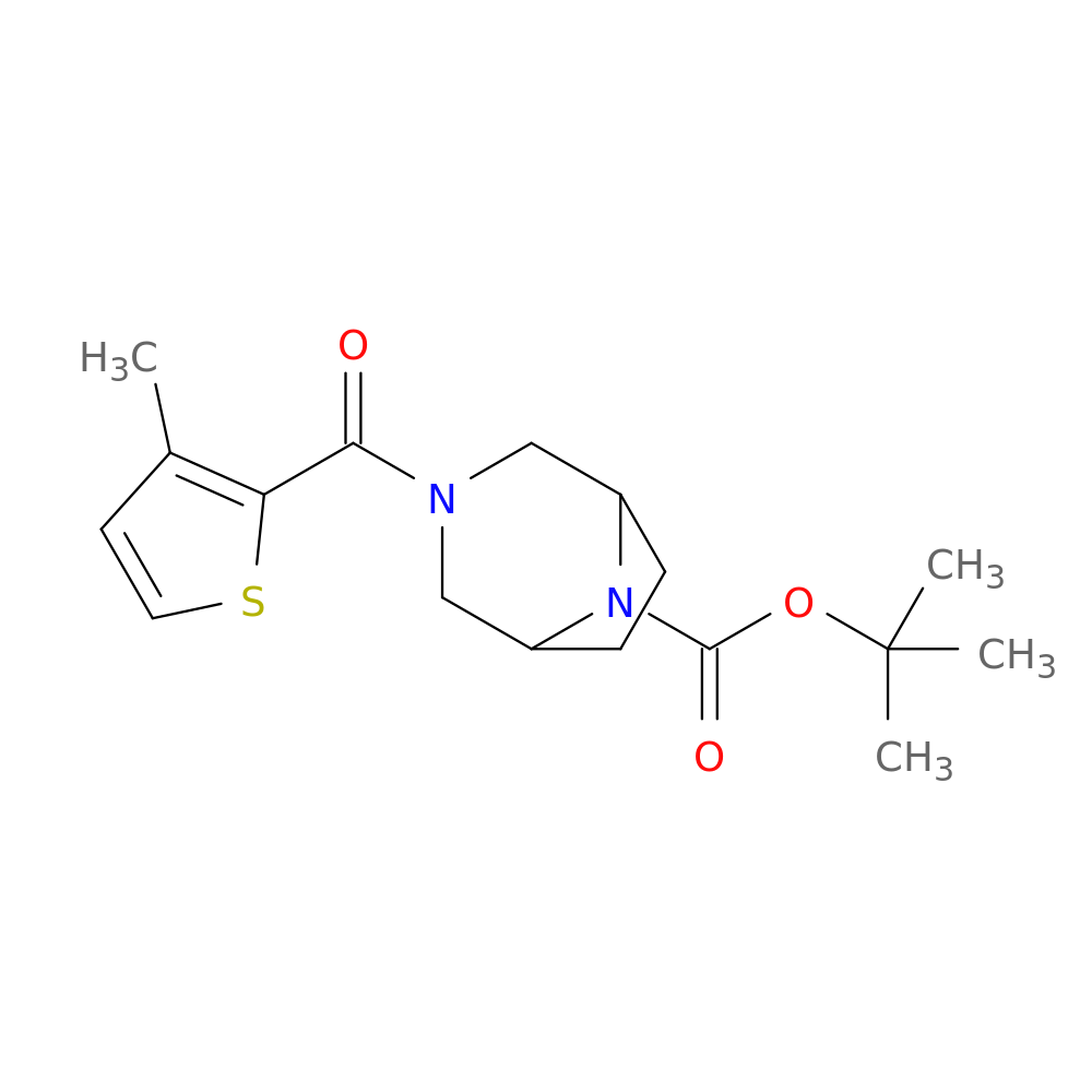 1,1-DIMETHYLETHYL 3-[(3-METHYL-2-THIENYL)CARBONYL]-3,8-DIAZABICYCLO[3.2.1]OCTANE-8-CARBOXYLATE
