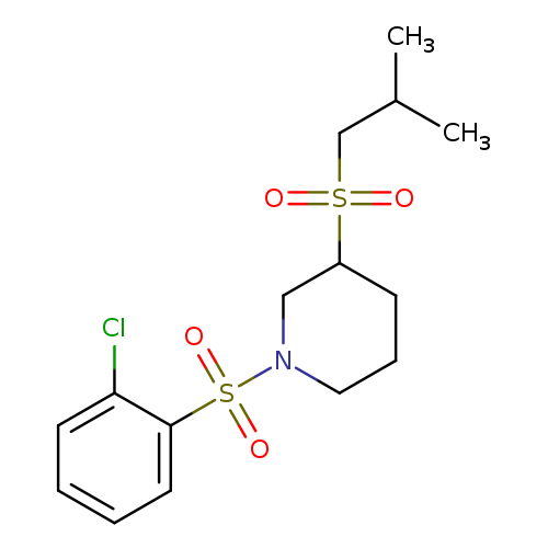 1-(2-chlorobenzenesulfonyl)-3-(2-methylpropanesulfonyl)piperidine
