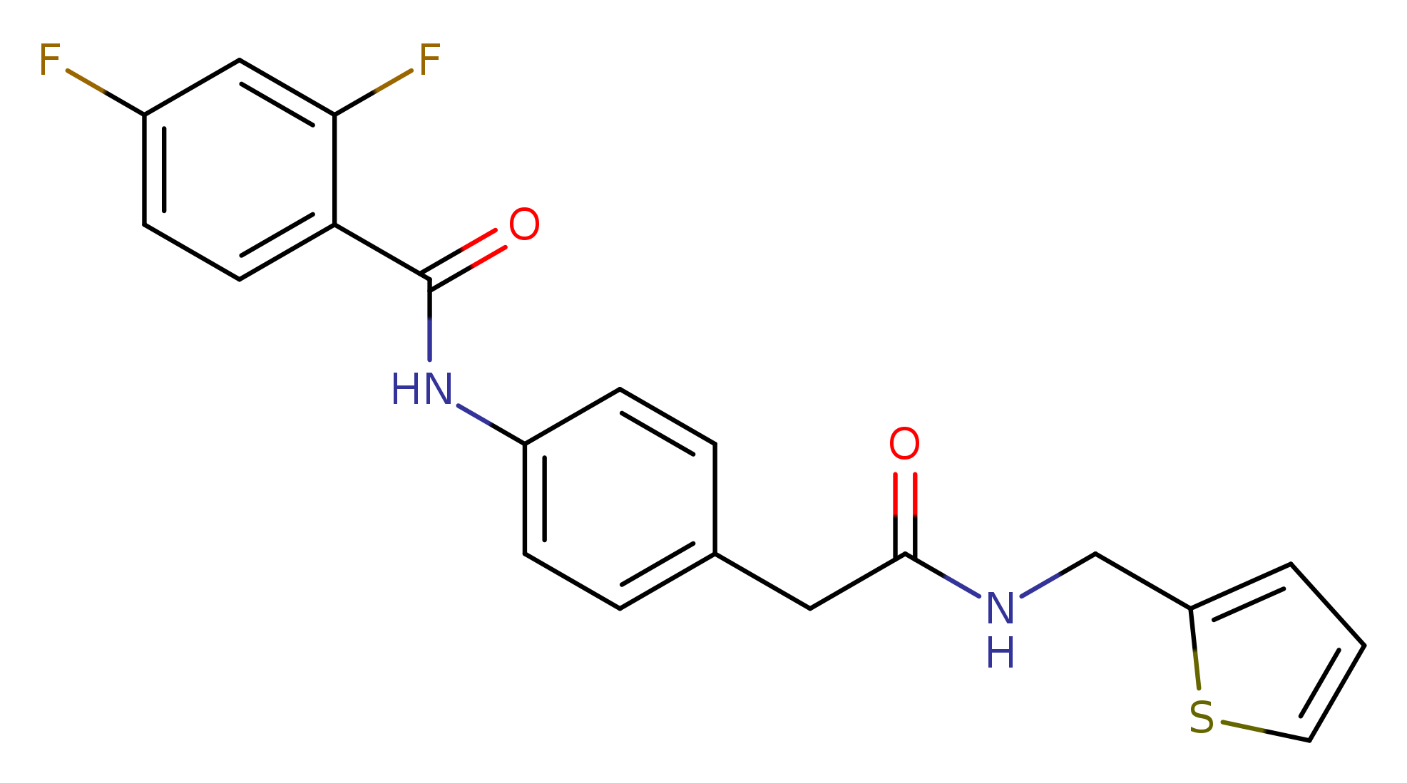 2,4-difluoro-N-[4-({[(thiophen-2-yl)methyl]carbamoyl}methyl)phenyl]benzamide