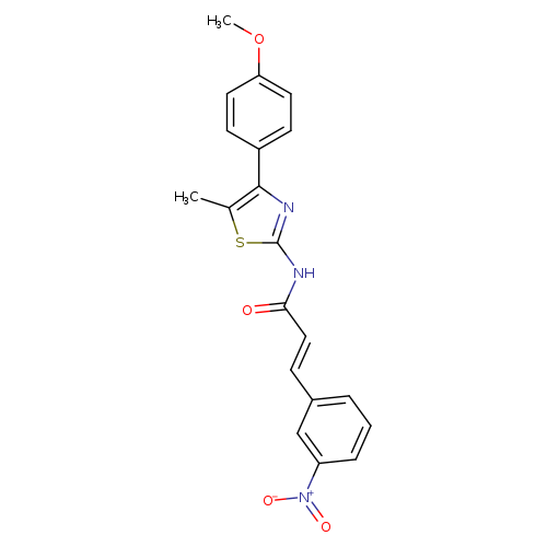 (2E)-N-[4-(4-methoxyphenyl)-5-methyl-1,3-thiazol-2-yl]-3-(3-nitrophenyl)prop-2-enamide