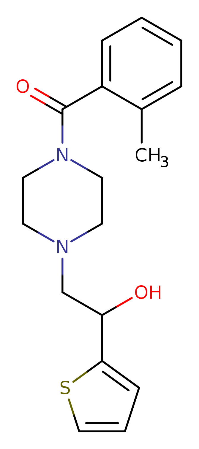 2-[4-(2-methylbenzoyl)piperazin-1-yl]-1-(thiophen-2-yl)ethan-1-ol