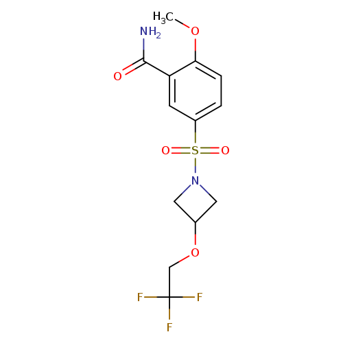 2-methoxy-5-{[3-(2,2,2-trifluoroethoxy)azetidin-1-yl]sulfonyl}benzamide