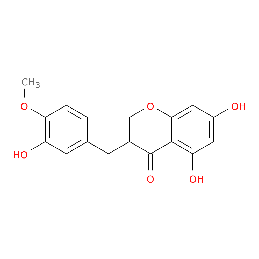 2,3-Dihydro-5,7-dihydroxy-3-[(3-hydroxy-4-methoxyphenyl)methyl]-4H-1-benzopyran-4-one