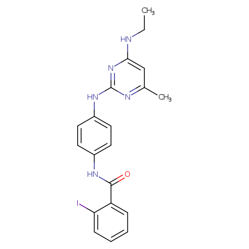 N-(4-{[4-(ethylamino)-6-methylpyrimidin-2-yl]amino}phenyl)-2-iodobenzamide