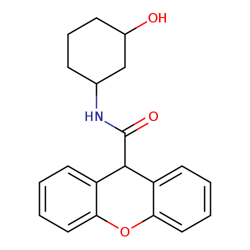 N-(3-hydroxycyclohexyl)-9H-xanthene-9-carboxamide
