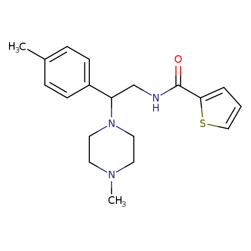 N-[2-(4-methylphenyl)-2-(4-methylpiperazin-1-yl)ethyl]thiophene-2-carboxamide