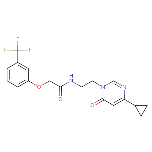 N-[2-(4-cyclopropyl-6-oxo-1,6-dihydropyrimidin-1-yl)ethyl]-2-[3-(trifluoromethyl)phenoxy]acetamide