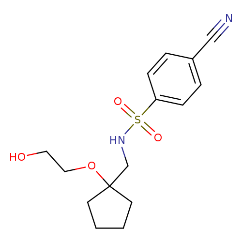 4-cyano-N-{[1-(2-hydroxyethoxy)cyclopentyl]methyl}benzene-1-sulfonamide