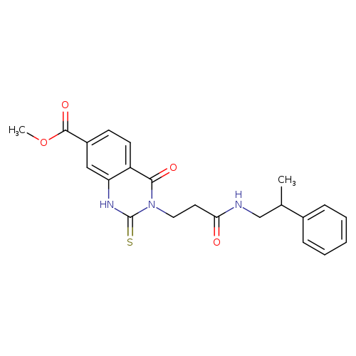 methyl 4-oxo-3-{2-[(2-phenylpropyl)carbamoyl]ethyl}-2-sulfanylidene-1,2,3,4-tetrahydroquinazoline-7-carboxylate