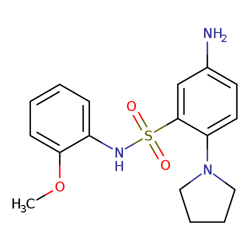 5-amino-N-(2-methoxyphenyl)-2-(pyrrolidin-1-yl)benzene-1-sulfonamide