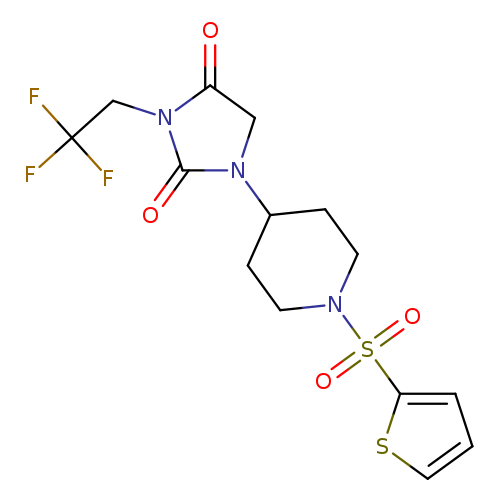 1-[1-(thiophene-2-sulfonyl)piperidin-4-yl]-3-(2,2,2-trifluoroethyl)imidazolidine-2,4-dione