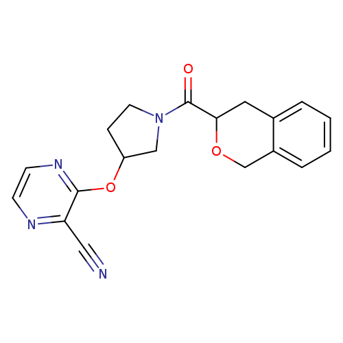 3-{[1-(3,4-dihydro-1H-2-benzopyran-3-carbonyl)pyrrolidin-3-yl]oxy}pyrazine-2-carbonitrile