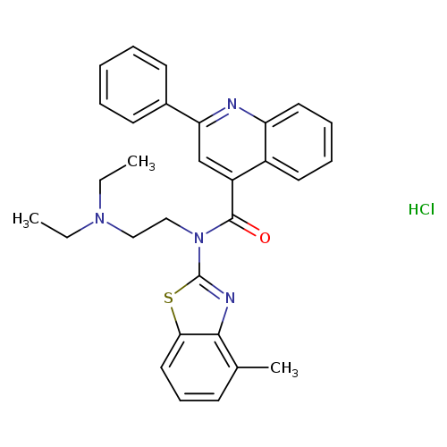 N-[2-(diethylamino)ethyl]-N-(4-methyl-1,3-benzothiazol-2-yl)-2-phenylquinoline-4-carboxamide hydrochloride