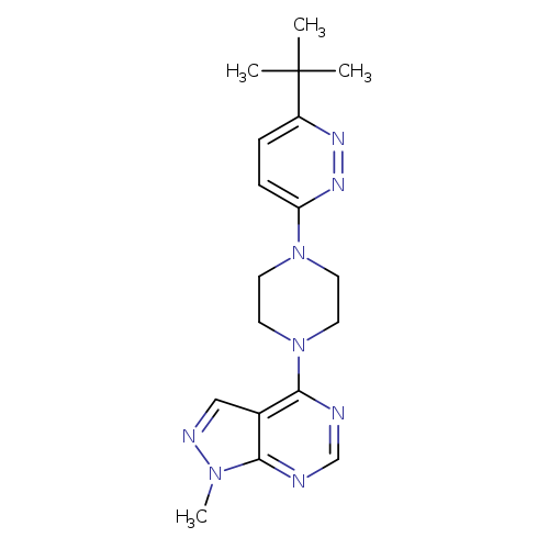 3-tert-butyl-6-(4-{1-methyl-1H-pyrazolo[3,4-d]pyrimidin-4-yl}piperazin-1-yl)pyridazine