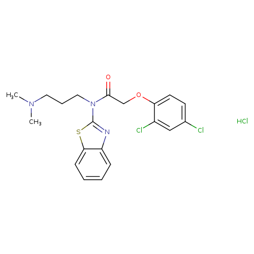 N-(1,3-benzothiazol-2-yl)-2-(2,4-dichlorophenoxy)-N-[3-(dimethylamino)propyl]acetamide hydrochloride