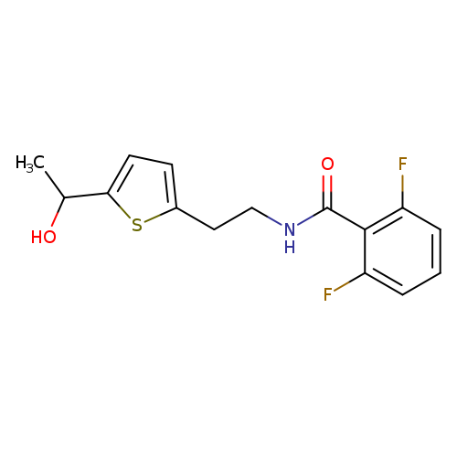 2,6-difluoro-N-{2-[5-(1-hydroxyethyl)thiophen-2-yl]ethyl}benzamide