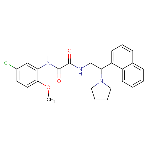 N'-(5-chloro-2-methoxyphenyl)-N-[2-(naphthalen-1-yl)-2-(pyrrolidin-1-yl)ethyl]ethanediamide