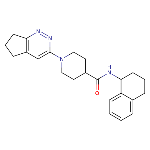 1-{5H,6H,7H-cyclopenta[c]pyridazin-3-yl}-N-(1,2,3,4-tetrahydronaphthalen-1-yl)piperidine-4-carboxamide