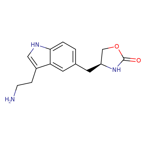 2-Oxazolidinone, 4-[[3-(2-aminoethyl)-1H-indol-5-yl]methyl]-, (4S)-