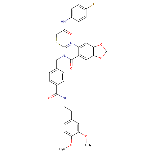 N-[2-(3,4-dimethoxyphenyl)ethyl]-4-{[6-({[(4-fluorophenyl)carbamoyl]methyl}sulfanyl)-8-oxo-2H,7H,8H-[1,3]dioxolo[4,5-g]quinazolin-7-yl]methyl}benzamide