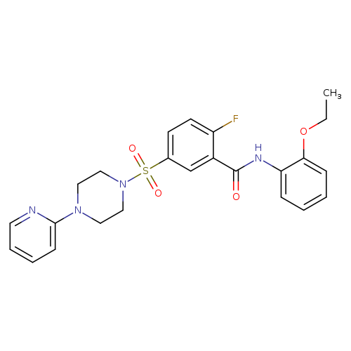 N-(2-ethoxyphenyl)-2-fluoro-5-{[4-(pyridin-2-yl)piperazin-1-yl]sulfonyl}benzamide