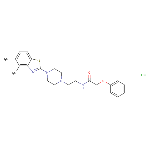 N-{2-[4-(4,5-dimethyl-1,3-benzothiazol-2-yl)piperazin-1-yl]ethyl}-2-phenoxyacetamide hydrochloride
