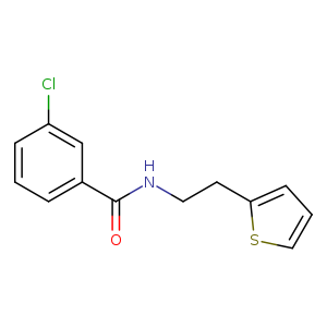 3-chloro-N-[2-(thiophen-2-yl)ethyl]benzamide