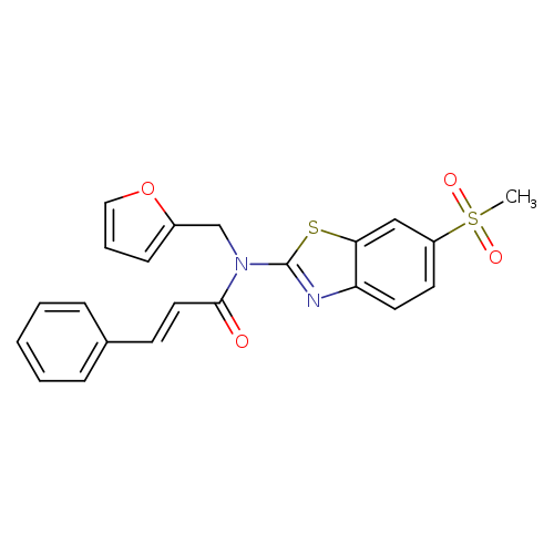 (2E)-N-[(furan-2-yl)methyl]-N-(6-methanesulfonyl-1,3-benzothiazol-2-yl)-3-phenylprop-2-enamide
