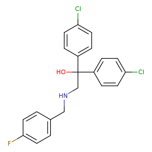 1,1-bis(4-chlorophenyl)-2-{[(4-fluorophenyl)methyl]amino}ethan-1-ol
