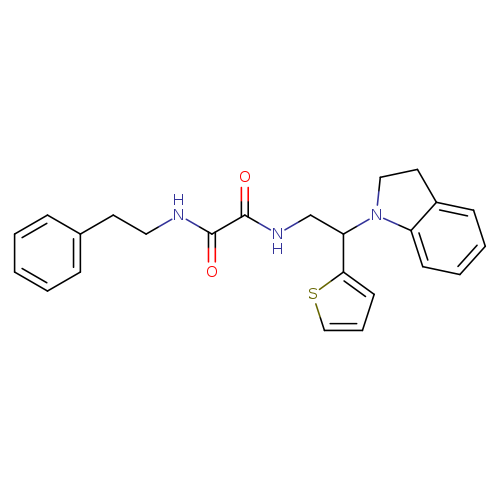 N-[2-(2,3-dihydro-1H-indol-1-yl)-2-(thiophen-2-yl)ethyl]-N'-(2-phenylethyl)ethanediamide