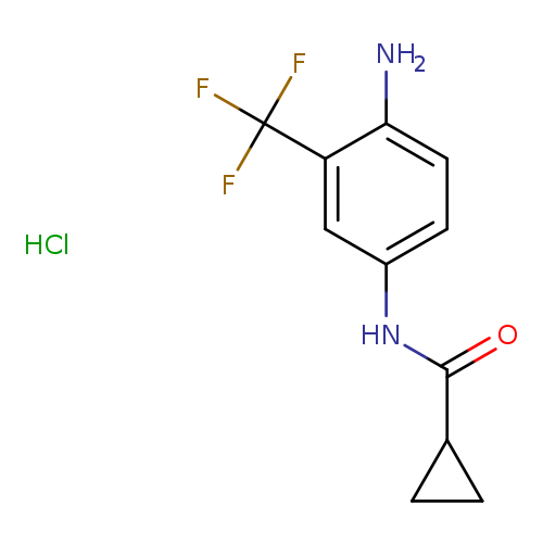 N-[4-amino-3-(trifluoromethyl)phenyl]cyclopropanecarboxamide hydrochloride