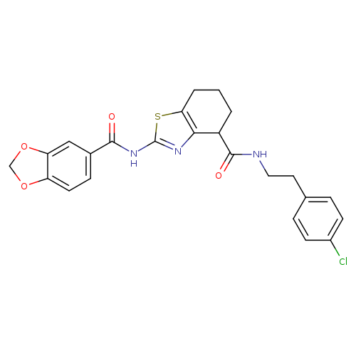2-(2H-1,3-benzodioxole-5-amido)-N-[2-(4-chlorophenyl)ethyl]-4,5,6,7-tetrahydro-1,3-benzothiazole-4-carboxamide