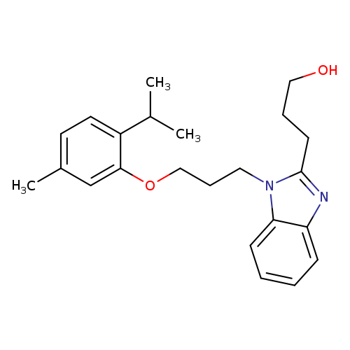 3-(1-{3-[5-methyl-2-(propan-2-yl)phenoxy]propyl}-1H-1,3-benzodiazol-2-yl)propan-1-ol