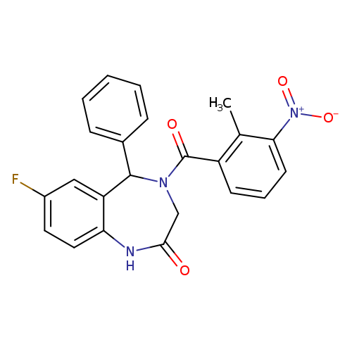 7-fluoro-4-(2-methyl-3-nitrobenzoyl)-5-phenyl-2,3,4,5-tetrahydro-1H-1,4-benzodiazepin-2-one