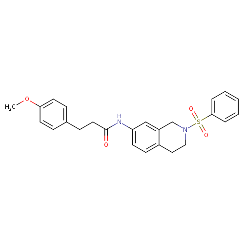N-[2-(benzenesulfonyl)-1,2,3,4-tetrahydroisoquinolin-7-yl]-3-(4-methoxyphenyl)propanamide