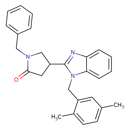 1-benzyl-4-{1-[(2,5-dimethylphenyl)methyl]-1H-1,3-benzodiazol-2-yl}pyrrolidin-2-one