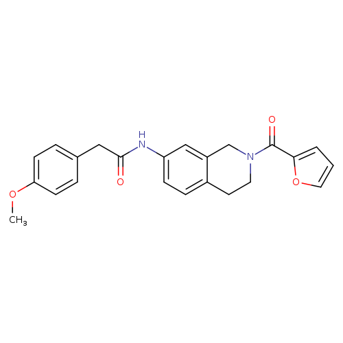 N-[2-(furan-2-carbonyl)-1,2,3,4-tetrahydroisoquinolin-7-yl]-2-(4-methoxyphenyl)acetamide