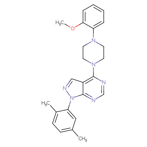 1-[1-(2,5-dimethylphenyl)-1H-pyrazolo[3,4-d]pyrimidin-4-yl]-4-(2-methoxyphenyl)piperazine