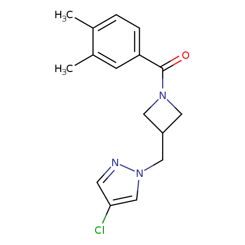 4-chloro-1-{[1-(3,4-dimethylbenzoyl)azetidin-3-yl]methyl}-1H-pyrazole