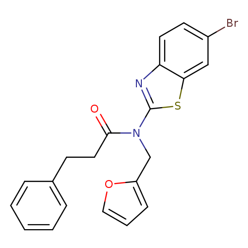 N-(6-bromo-1,3-benzothiazol-2-yl)-N-[(furan-2-yl)methyl]-3-phenylpropanamide