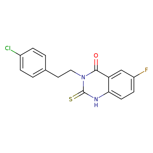 3-[2-(4-chlorophenyl)ethyl]-6-fluoro-2-sulfanylidene-1,2,3,4-tetrahydroquinazolin-4-one