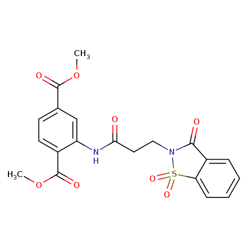 1,4-dimethyl 2-[3-(1,1,3-trioxo-2,3-dihydro-1lambda6,2-benzothiazol-2-yl)propanamido]benzene-1,4-dicarboxylate