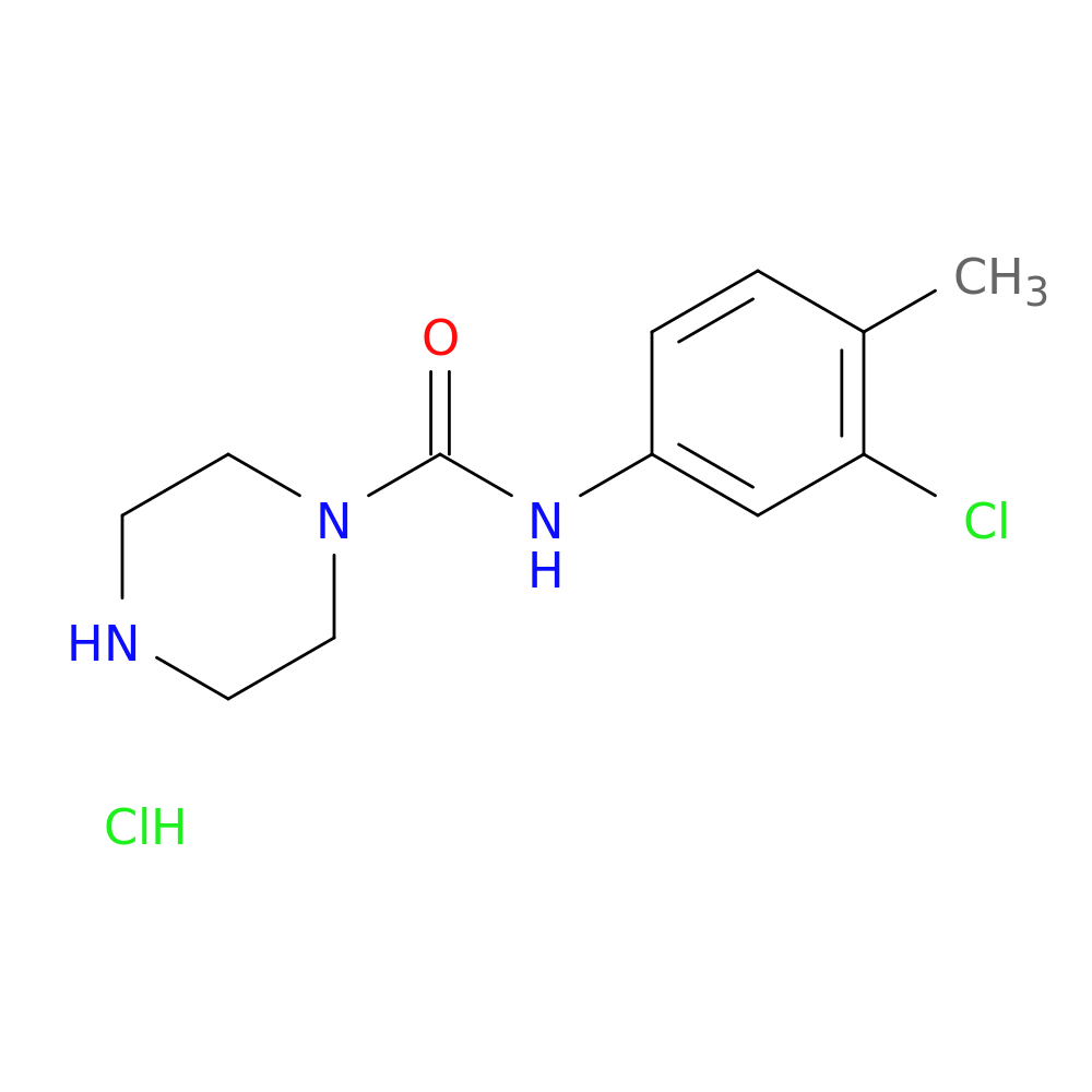 N-(3-chloro-4-methylphenyl)piperazine-1-carboxamide hydrochloride