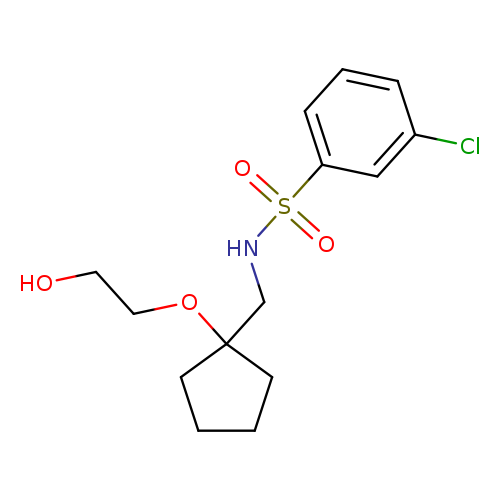 3-chloro-N-{[1-(2-hydroxyethoxy)cyclopentyl]methyl}benzene-1-sulfonamide