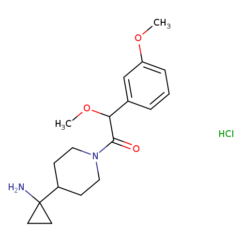 1-[4-(1-aminocyclopropyl)piperidin-1-yl]-2-methoxy-2-(3-methoxyphenyl)ethan-1-one hydrochloride