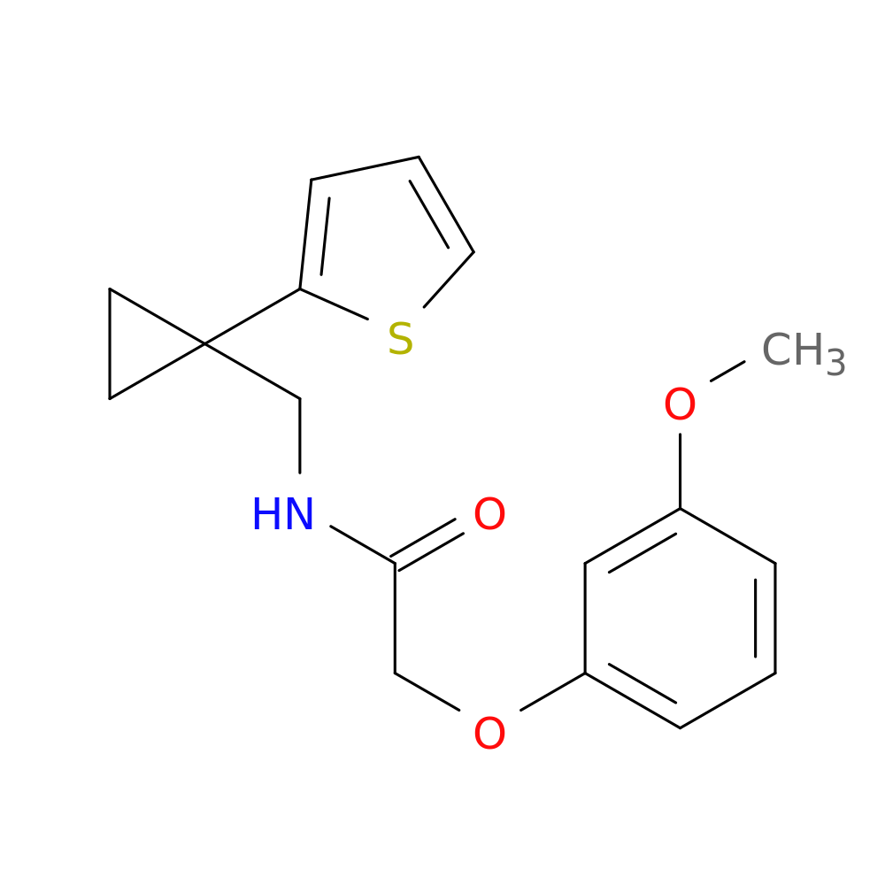 2-(3-methoxyphenoxy)-N-{[1-(thiophen-2-yl)cyclopropyl]methyl}acetamide