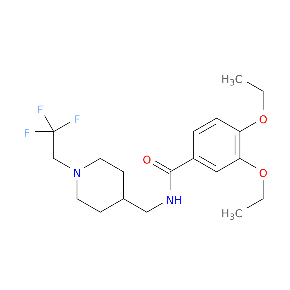 3,4-diethoxy-N-{[1-(2,2,2-trifluoroethyl)piperidin-4-yl]methyl}benzamide