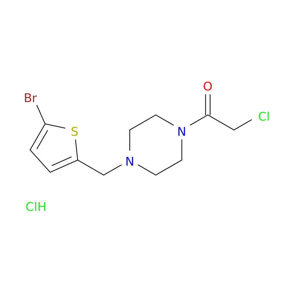 1-{4-[(5-bromothiophen-2-yl)methyl]piperazin-1-yl}-2-chloroethan-1-one hydrochloride