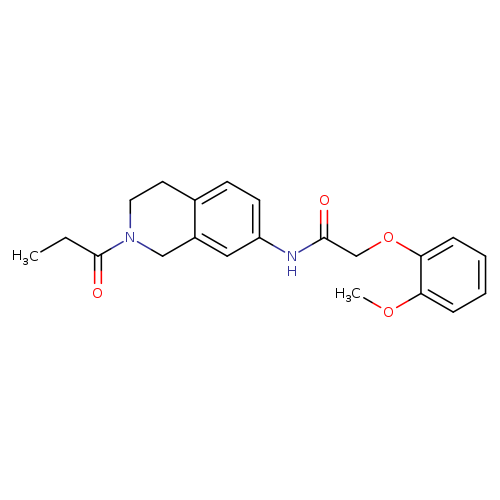 2-(2-methoxyphenoxy)-N-(2-propanoyl-1,2,3,4-tetrahydroisoquinolin-7-yl)acetamide