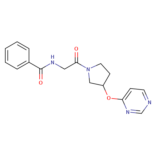 N-{2-oxo-2-[3-(pyrimidin-4-yloxy)pyrrolidin-1-yl]ethyl}benzamide